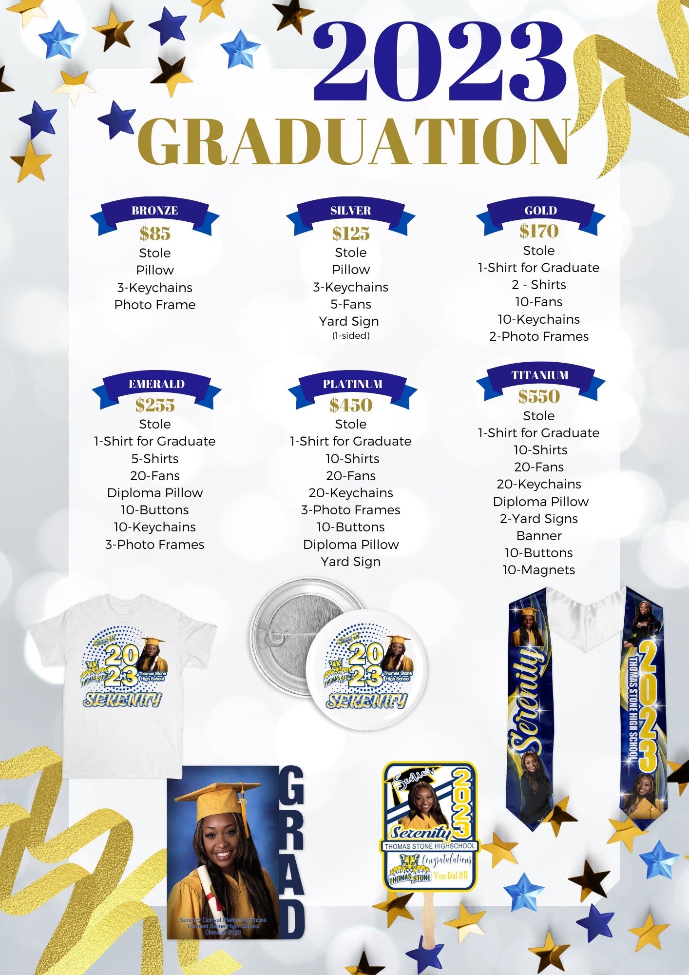 Gold Graduation Package – Exclusively Yours Total Solutions